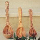 Olive Wood Ladle Set - Wooden Soup Serving Spoons Kitchen Utensils Olive Wood Ladle Set - Wooden Soup Serving Spoons Kitchen Utensils