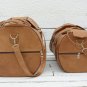 Light Brown Leather Duffel Bag - Personalized Weekend Travel Gift