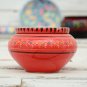 Berber Design Ceramic Ashtray with Lid - Moroccan Red Holiday Gift