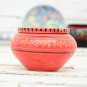 Berber Design Ceramic Ashtray with Lid - Moroccan Red Holiday Gift