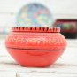 Berber Design Ceramic Ashtray with Lid - Moroccan Red Holiday Gift