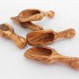 Wooden Measuring Scoop Set of 5 - Small Kitchen Utensils for Coffee and Salt