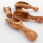 Wooden Measuring Scoop Set of 5 - Small Kitchen Utensils for Coffee and Salt