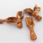 Wooden Measuring Scoop Set of 5 - Small Kitchen Utensils for Coffee and Salt