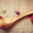 Hand-Carved Wooden Ladle - Curved Soup Serving Spoon Ideal Wedding Holiday Gift Hand-Carved Wooden Ladle - Curved Soup Serving Spoon Ideal Wedding Holiday Gift