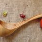 Hand-Carved Wooden Ladle - Curved Soup Serving Spoon Ideal Wedding  Holiday Gift