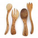 Olive Wood Utensil Set - Kitchen Cooking  Serving Tools Wedding  Christmas Gift