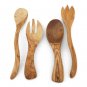 Olive Wood Utensil Set - Kitchen Cooking  Serving Tools Wedding  Christmas Gift