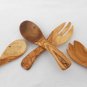 Olive Wood Utensil Set - Kitchen Cooking  Serving Tools Wedding  Christmas Gift