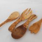 Olive Wood Utensil Set - Kitchen Cooking  Serving Tools Wedding  Christmas Gift