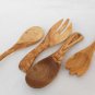 Olive Wood Utensil Set - Kitchen Cooking  Serving Tools Wedding  Christmas Gift