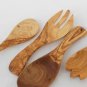 Olive Wood Utensil Set - Kitchen Cooking  Serving Tools Wedding  Christmas Gift