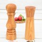 Olive Wood Salt  Pepper Mill Set - Rustic Spice Grinders for Kitchen Decor