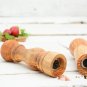 Olive Wood Salt  Pepper Mill Set - Rustic Spice Grinders for Kitchen Decor