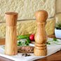 Olive Wood Salt  Pepper Mill Set - Rustic Spice Grinders for Kitchen Decor