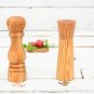 Olive Wood Salt  Pepper Mill Set - Rustic Spice Grinders for Kitchen Decor
