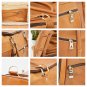 Personalized Light Brown Leather Duffle Bag - Groomsmen Holiday Gift
