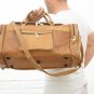 Personalized Light Brown Leather Duffle Bag - Groomsmen Holiday Gift