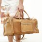Personalized Light Brown Leather Duffle Bag - Groomsmen Holiday Gift