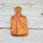 Olive Wood Cheese Board - Rustic Serving Cutting Board with Handle 9x4 Inch