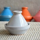 Light Gray Ceramic Tagine - Lead-Free Moroccan Spice Holder Light Gray Ceramic Tagine - Lead-Free Moroccan Spice Holder