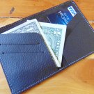 Personalized Black Leather Wallet - Minimalist Slim Credit Card Holder