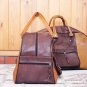Brown Leather Weekender Duffel Bag - Stylish Travel Luggage for Men  Women