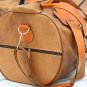 Light Brown Leather Duffel Bag - Vintage Weekend Luggage Personalized Gift