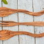 Olive Wood Salad Serving Set - 12 Inch Kitchen Utensils for Cooking  Gifts