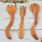 Olive Wood Salad Serving Set - 12 Inch Kitchen Utensils for Cooking  Gifts