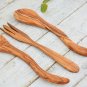 Olive Wood Salad Serving Set - 12 Inch Kitchen Utensils for Cooking  Gifts