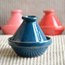 Handpainted Blue Sea Ceramic Tagine - Lead-Free Moroccan Spice Holder