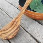 Rustic Olive Wood Salad Spoon - Unique Kitchen Utensil Perfect Gift
