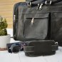 Black Leather Duffel Bag - Mens Travel  Sports Utility Weekend Bag