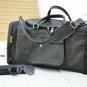 Black Leather Duffel Bag - Mens Travel  Sports Utility Weekend Bag