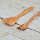 Olive Wood Utensil Set - Spatula Fork for Cooking and Serving Olive Wood Utensil Set - Spatula Fork for Cooking and Serving