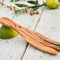 Wooden Salad Utensil Set - 9 Inch Fork and Spoon for Cooking Perfect Gift