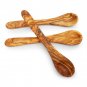 Olive Wood Coffee Spoon Set - Small Sugar  Spice Spoons 3pc Gift
