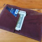Brown Leather Slim Wallet - Front Pocket Cowhide Credit Card Holder for Men
