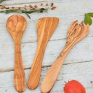 Olive Wood Utensil Set - Spatula Spoon Spork for Cooking Gifts Olive Wood Utensil Set - Spatula Spoon Spork for Cooking Gifts