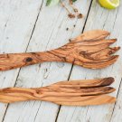 Wooden Salad Utensil Set - Big Spork  Fork Spoon Gift