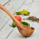 Olive Wood Soup Ladle - Kitchen Cooking Utensil Serving Spoon Christmas Gift Olive Wood Soup Ladle - Kitchen Cooking Utensil Serving Spoon Christmas Gift