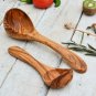 Olive Wood Soup Ladle - Kitchen Cooking Utensil Serving Spoon Christmas Gift
