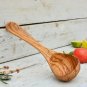 Olive Wood Soup Ladle - Kitchen Cooking Utensil Serving Spoon Christmas Gift