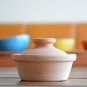 Handmade Terracotta Tureen - Unpainted Ceramic Spice Jar with Lid