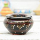 Ceramic Berber Design Ashtray - Arabesque Black Decor