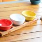 Handcrafted Wood Tray Set with 3 Vibrant Clay Bowls - Unique Christmas Gift