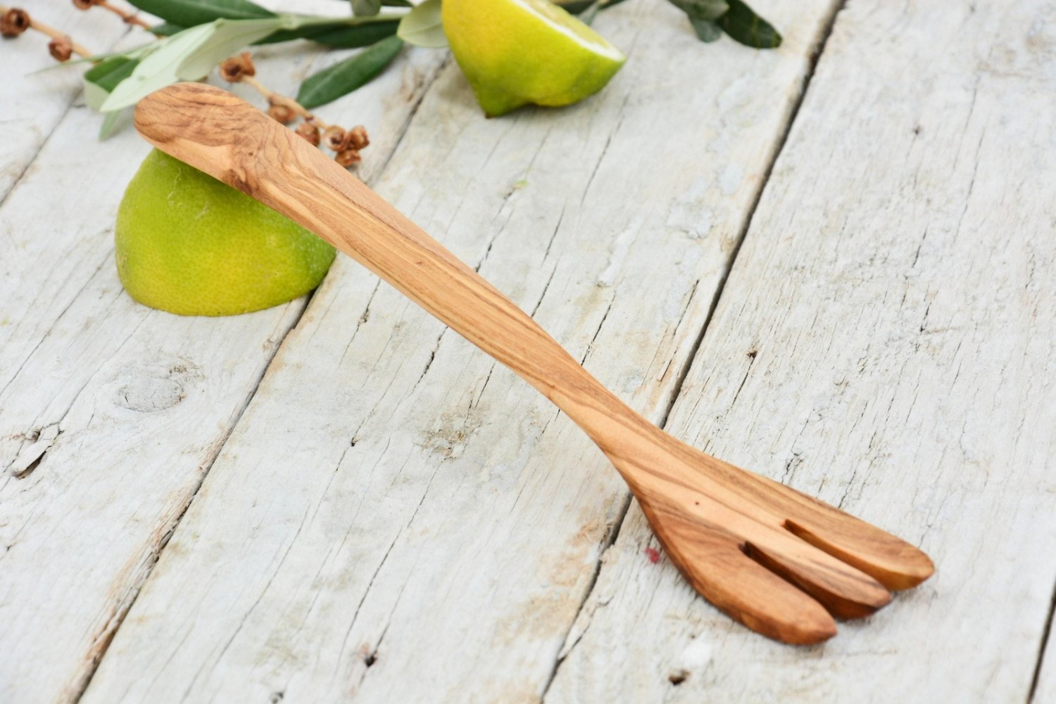 Exotic Wooden Fork - Rustic Kitchen Serving Spoon Perfect Wedding Gift