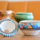 Moroccan Berber Design Clay Ashtray - Unique Ceramic Decor Gift