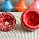 Berber Design Moroccan Ceramic Ashtray - Red Arabesque Clay Ashtray